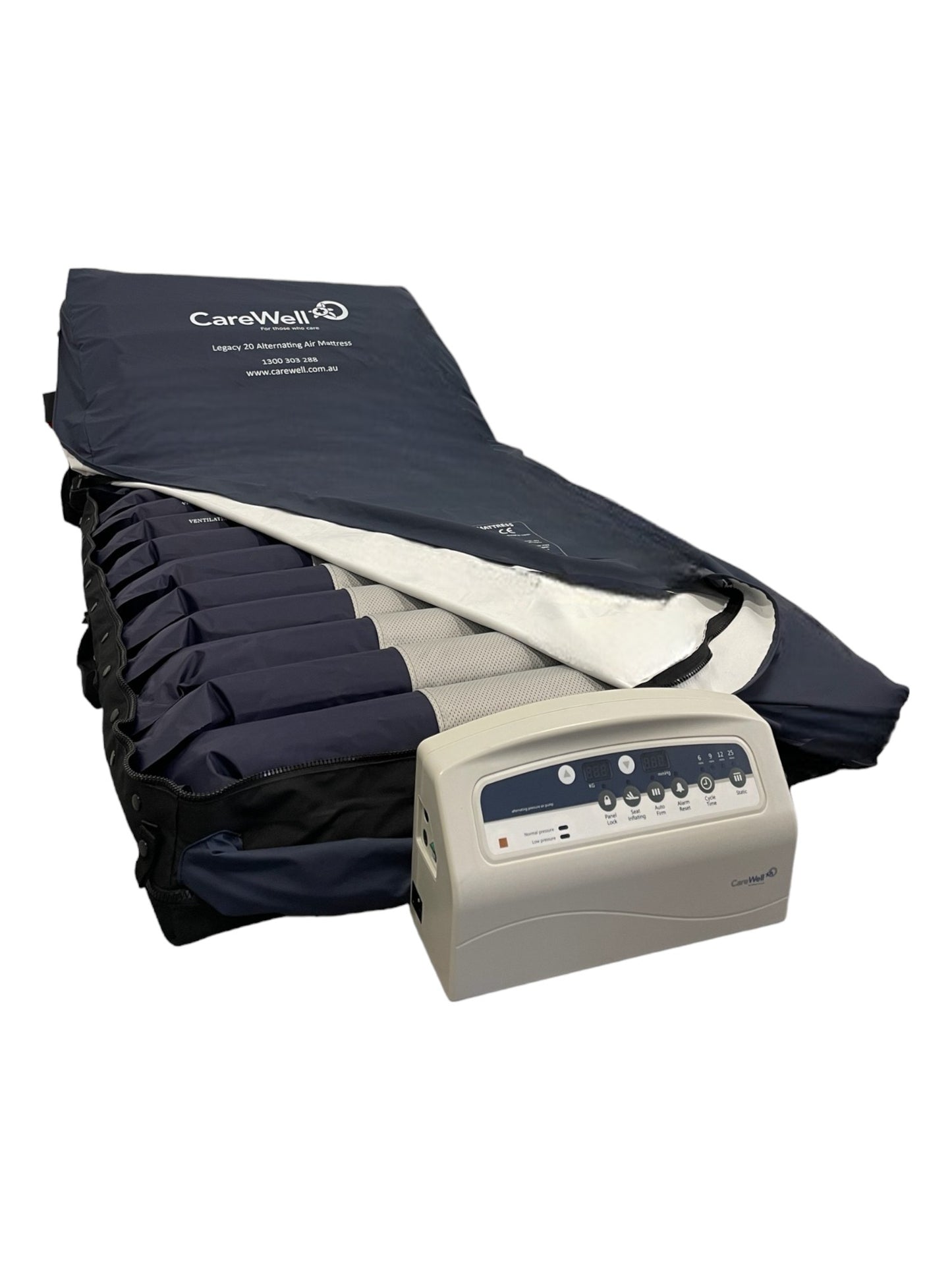 Legacy 25 King Single | Alternating Air Mattress full replacement w/ Pump & Foam Underlay